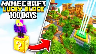 I Spent 100 Days in ONE BLOCK LUCKYBLOCK Minecraft! [HARDCORE]