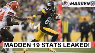 STATS IN MADDEN 19 LEAKED! ROUTE RUNNING AND QB UNDER PRESSURE IS CHANGED NEXT YEAR!