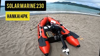 FISHING BOAT TESTS SOLAR MARINE 230 ENGINE HANGKAI 4 PK ROD PIRATEZ STRIKE BLOOD SABER