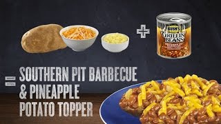 Southern Pit Barbecue and Pineapple Potato Topper Recipe: BUSH’S® Beans Recipe Math™ #12