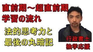 行政書士　法的思考力って何？　どうやって鍛えるの？　直前期から超直前期の勉強法の流れ