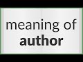 Author | meaning of Author