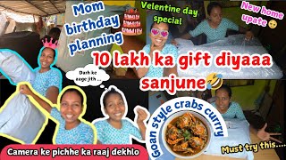 Goan Style Crab 🦀 Curry 🍛|| Mom Birthday Planing ❤️|| Big Parcel Received 😄||#konkanivideos