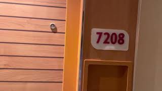 Carnival Vista cabin 7208… big interior room with secret balcony