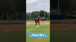 Ryan Tannehill, Malik Willis, and Will Levis slinging the rock today at #Titans OTA’s ⚔️ #titanup