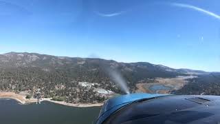 Big Bear Lake CA L35.  Approach and landing runway 8