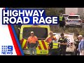 Road rage incident stops traffic on Hume Highway | 9 News Australia