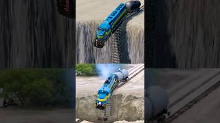 TRAIN VS GIANT PIT 🕳️🚂 CarsVS & Mrbeast comparison
