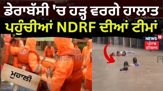 Dera Bassi News |ਡੇਰਾਬੱਸੀ 'ਚ ਹੜ੍ਹ ਵਰਗੇ ਹਾਲਾਤ, NDRF ਦੀਆਂ ਟੀਮਾਂ ਪਹੁੰਚੀਆਂ | News18 Punjab