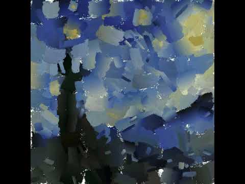 The starry night | Classic Art Collection | oil painting | Short