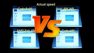 Intel 486 vs AMD 486 vs Cyrix 486 vs Cyrix 5x86. Socket 7 \u0026 Socket 3 100MHz (ish) x86 CPU challenge.