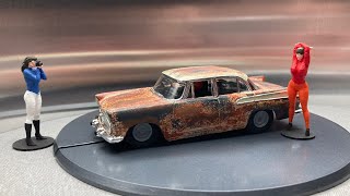 Simca Chambord 1/43 diecast to slot car conversion