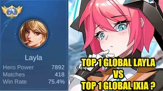 ADU MEKANIK ANTARA TOP 1 GLOBAL LAYLA VS IXIA - TOP 1 GLOBAL MOBILE LEGENDS