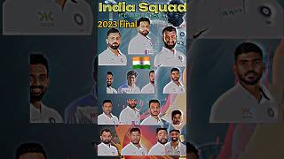 WTC Final 2023 🏏🇮🇳 WTC final india squad #shorts #shortvideo #cricket #youtubeshorts