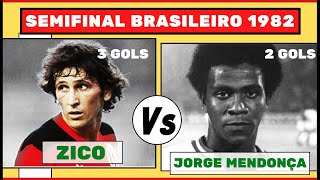 Zico x Jorge Mendonça (1982) - Guarani 2 x 3 Flamengo