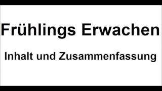 Frank Wedekind: Frühlings Erwachen - Inhalt und Zusammenfassung