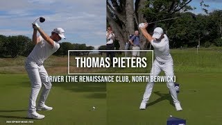 Thomas Pieters Golf Swing Driver (FO \u0026 DTL), ASI Scottish Open, North Berwick, July 2019.