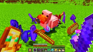 PASO MINECRAFT pero LOS POLLOS sueltan ITEMS OP!! 😱