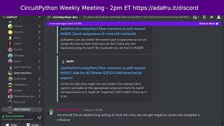 CircuitPython Weekly Meeting for August 29, 2022 @circuitpython #circuitpython #adafruit