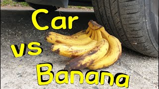 바나나를 달려오는 자동차가 밟으면 어떻게 될까?ㅣCrushing Crunchy \u0026 Soft Things by Car! EXPERIMENT: Car vs Banana