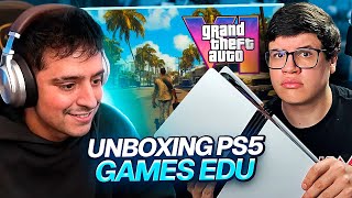 CORINGA REAGINDO AO GAMES EDU: UNBOXING DO PS5 PRO!!