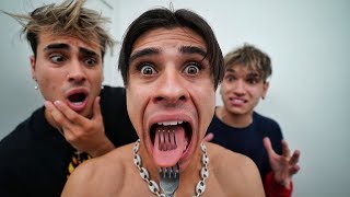 FAKE TONGUE PRANK ON BROTHERS!