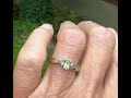 vintage bypass white gold diamond peridot ring