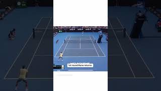 Look for Maxime Cressy to do this against #holgerrune #tenniscoaching #australianopen2023