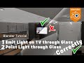 Blender Tutorial: Emit Light from TV and Point Light through Glass Correctly for Cycles / Eevee