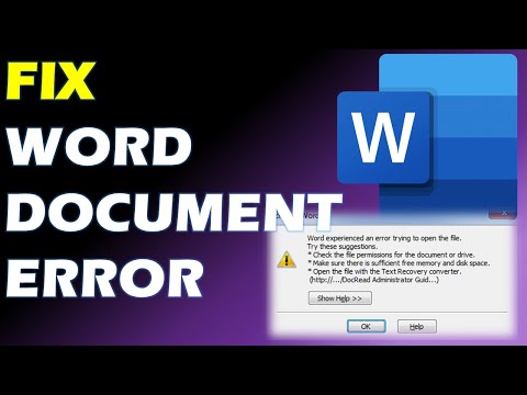 Solution “Word experienced an error trying to open the file” when opening a Word Document