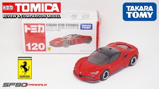 Opening \u0026 Unboxing Tomica Regular No. 120 Ferrari SF90 Stradale (Red) Review \u0026 Comparison Model