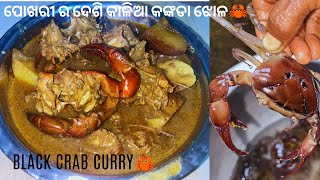 ପୋଖରୀର ଦେଶୀ କାଳିଆ କଙ୍କଡା ଝୋଳ 🦀😋👌।। Village Style Desi kankada jhola||Country Crab curry||Odia