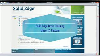 Solid Edge Tutorial Mirror & Pattern