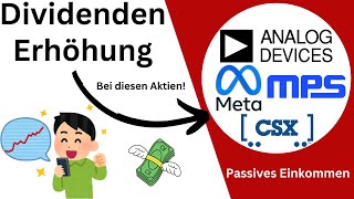 Diese Unternehmen erhöhen die Dividende! Dividendenwachstumsaktien in der Analyse