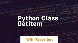 python class getitem