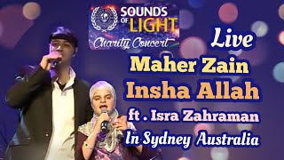 Maher Zain - Insha Allah ft his little fan Isra Zahraman ( Sounds of Light Concert 2011) #MaherZain