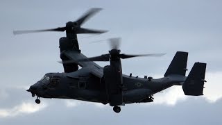 4Kᵁᴴᴰ USAF Bell Boeing CV-22B Osprey Impressive Sunset Demo @ RIAT 2018