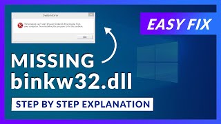 binkw32.dll Missing Error | How to Fix | 2 Fixes | 2021