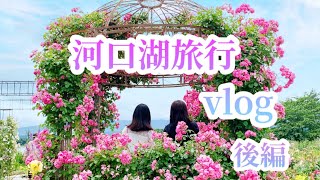 【河口湖女子旅】カフェ、グルメvlog ／ハナテラス／音楽と森の美術館／大石公園ハーブフェスティバル（後編）