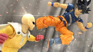 stop motion GOKU VS SAITAMA (FULL FIGHT) IFanAnimation  One Punch Man Vs DRAGONBALL