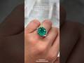 Custom green AAA Colombian emerald & pear diamond anniversary ring - how it's made jewelry