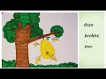 How to draw beehive tree 🌳|| draw beehive tree step by step|| viral beehive tree drawing