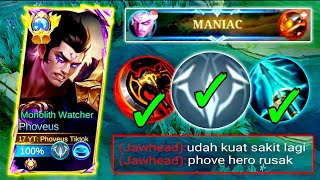 DIKEROYOK MAKIN SENANG🔥 MANIAC!! SAKIT TAPI KERAS😱 TOP GLOBAL PHOVEUS GAMEPLAY