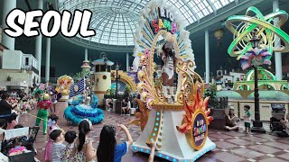 Lotte World Walking Tour. Seoul City Korea 4k City Tour