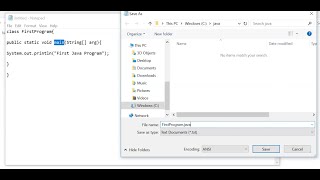 Java videos for beginners First Java Program In Notepad