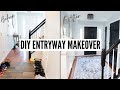 DIY ENTRYWAY MAKEOVER BEFORE AND AFTER l DIY FOYER MAKEOVER