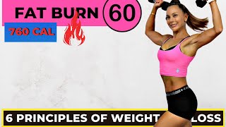 60-MIN METABOLIC HIIT WORKOUT (60 Exercises + Weight Loss Principals, 45 sec HIIT timer, total body)