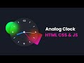 Analog Clock Using HTML CSS and JavaScript | Analog Clock