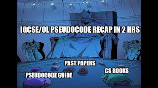 IGCSE/OL CS Pseudocode : Revise in 1 Hour