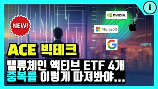 ACE 빅테크 밸류체인 액티브 시리즈 ETF 4개 출시 (ft. 엔비디아, 마이크로소프트, 구글, 애플)